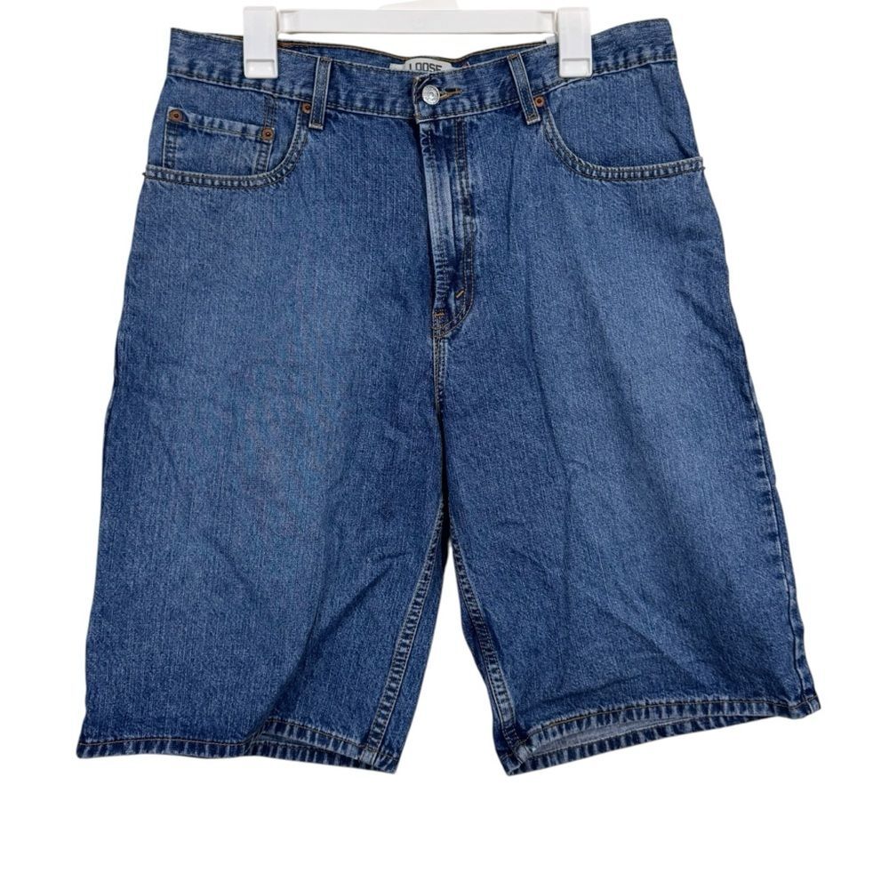 Levi's 569 Medium Wash Loose Straight Jean Shorts